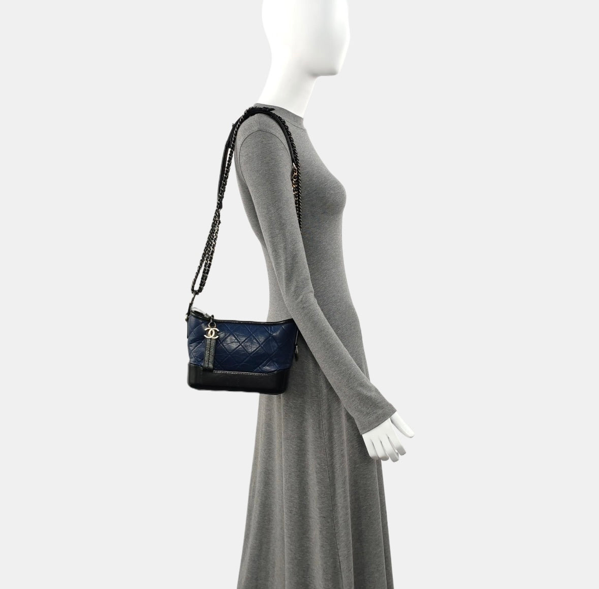 Chanel - Gabrielle Hobo - Leather - Blue - (mini)