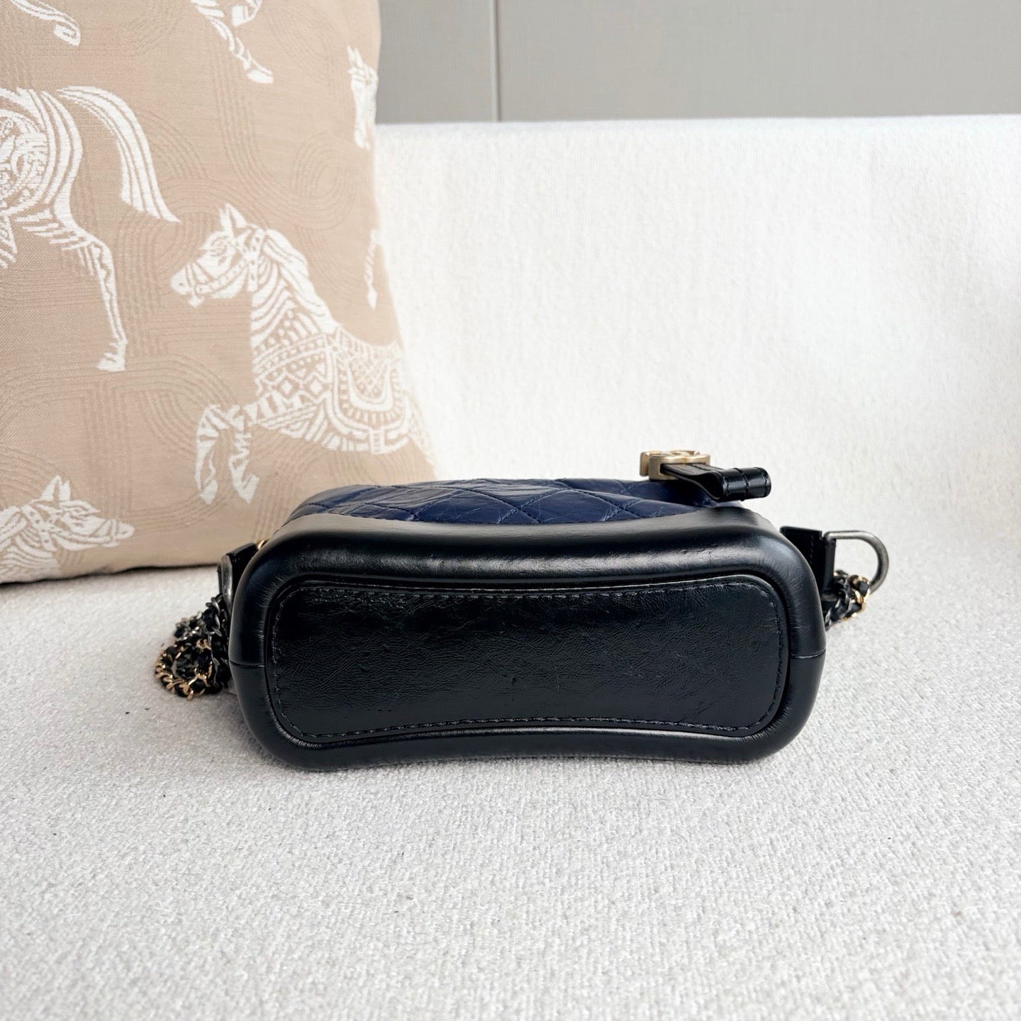 Chanel - Gabrielle Hobo - Leather - Deep Blue and Black - (Small)