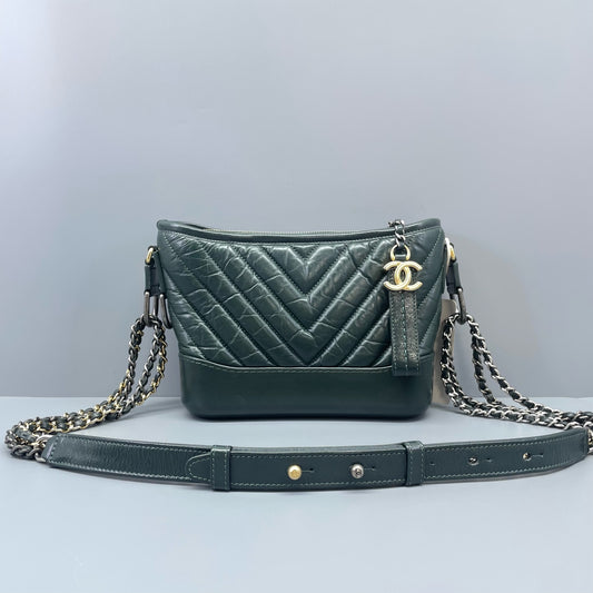 Chanel - Gabrielle Hobo - Leather - Green - (small)