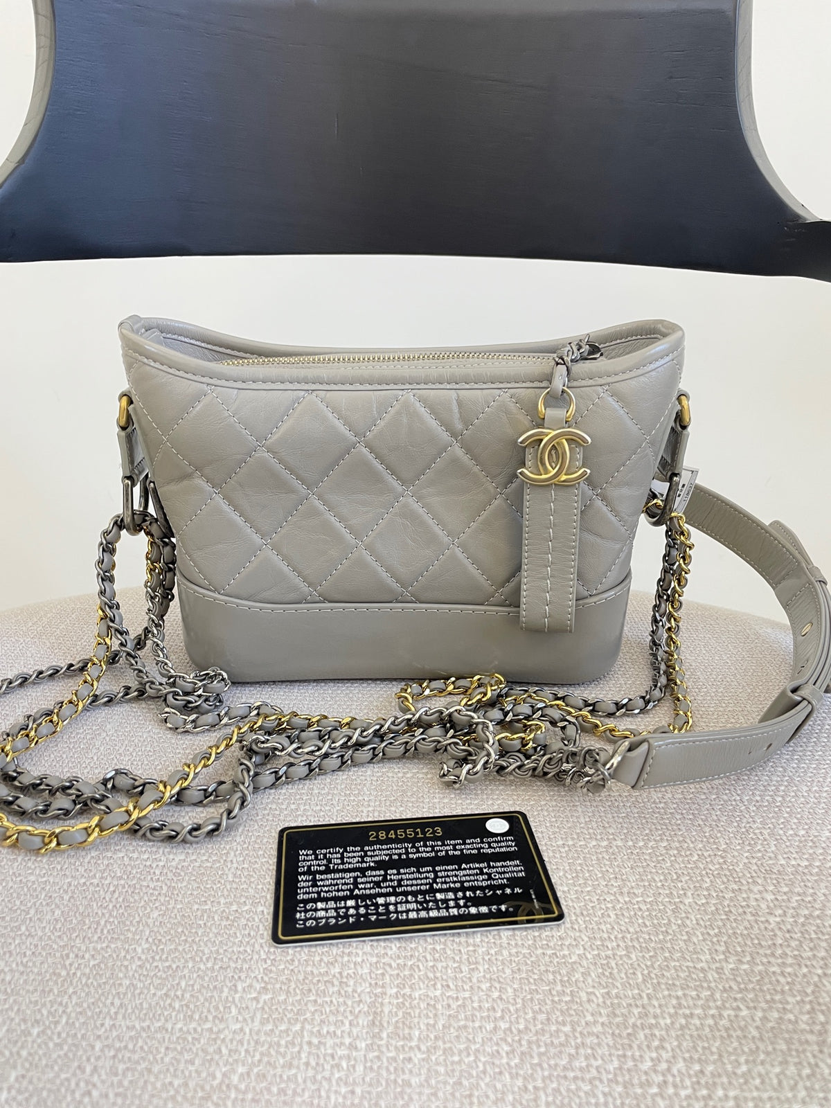 Chanel - Gabrielle Hobo - Leather - Grey - (small)