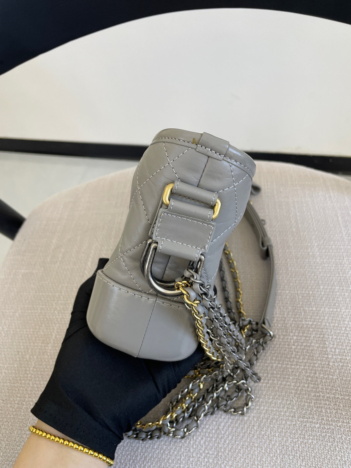 Chanel - Gabrielle Hobo - Leather - Grey - (small)