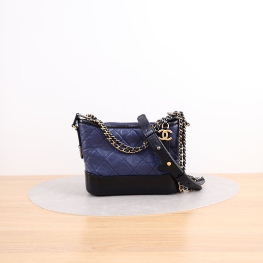 Chanel - Gabrielle Hobo - Leather - Navy - (small)