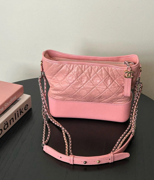 Chanel - Gabrielle Hobo Medium - Leather - Pink - (medium)
