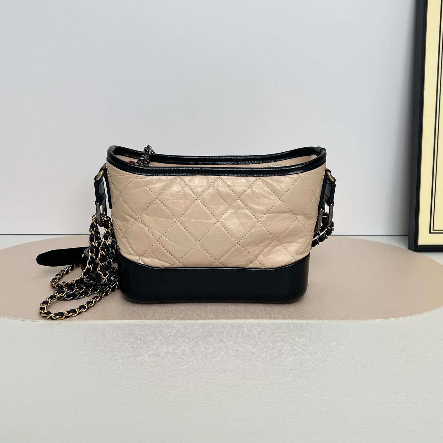 Chanel - Gabrielle - Leather - Beige - (small)
