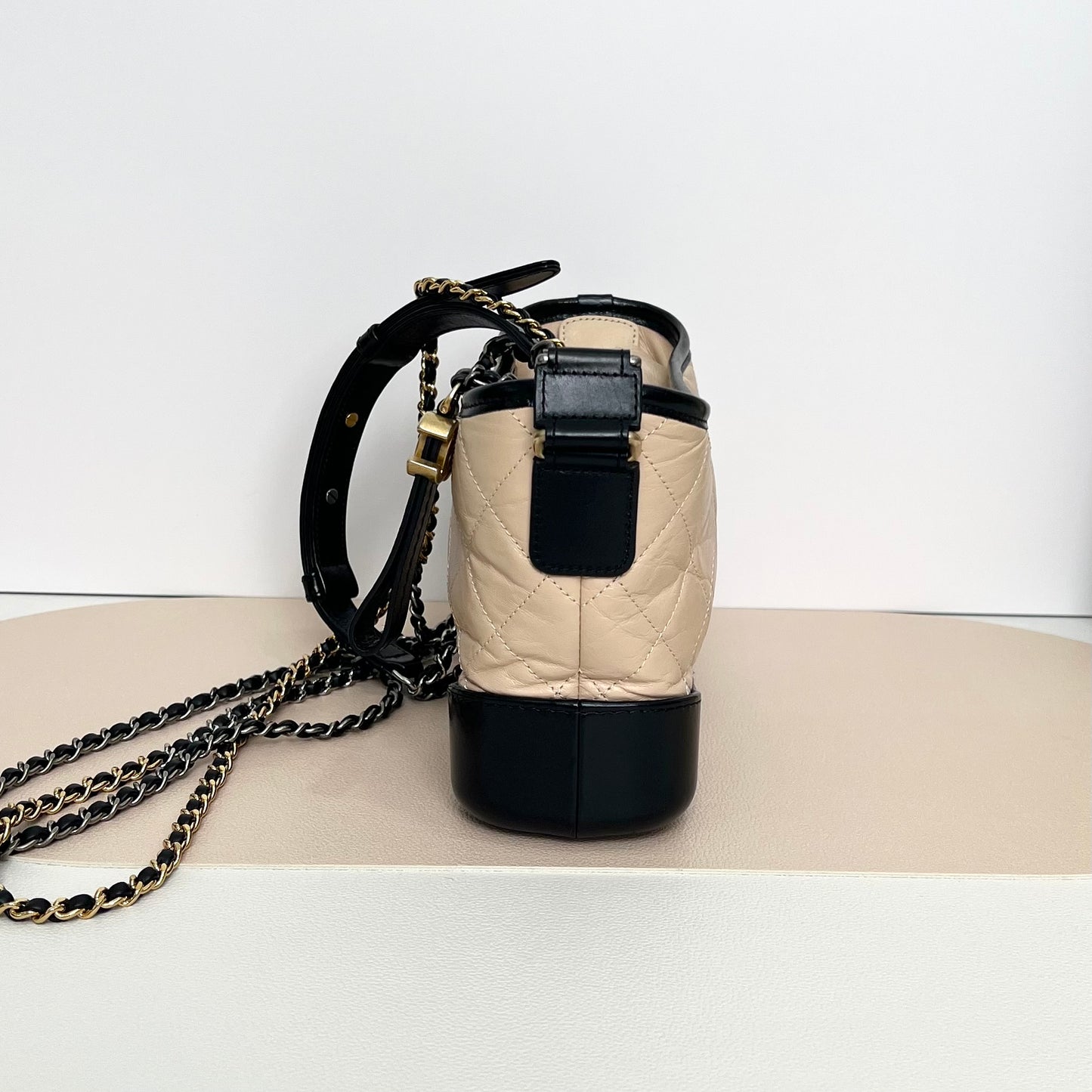 Chanel - Gabrielle - Leather - Beige - (small)