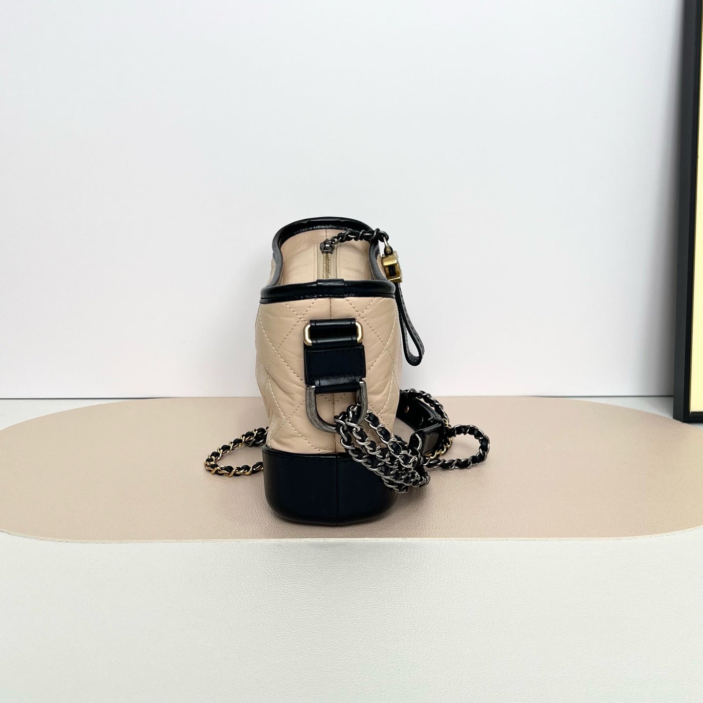 Chanel - Gabrielle - Leather - Beige - (small)