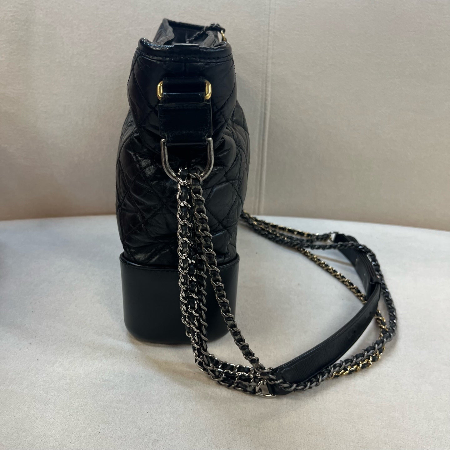 Chanel - Gabrielle - Leather - Black - (large)