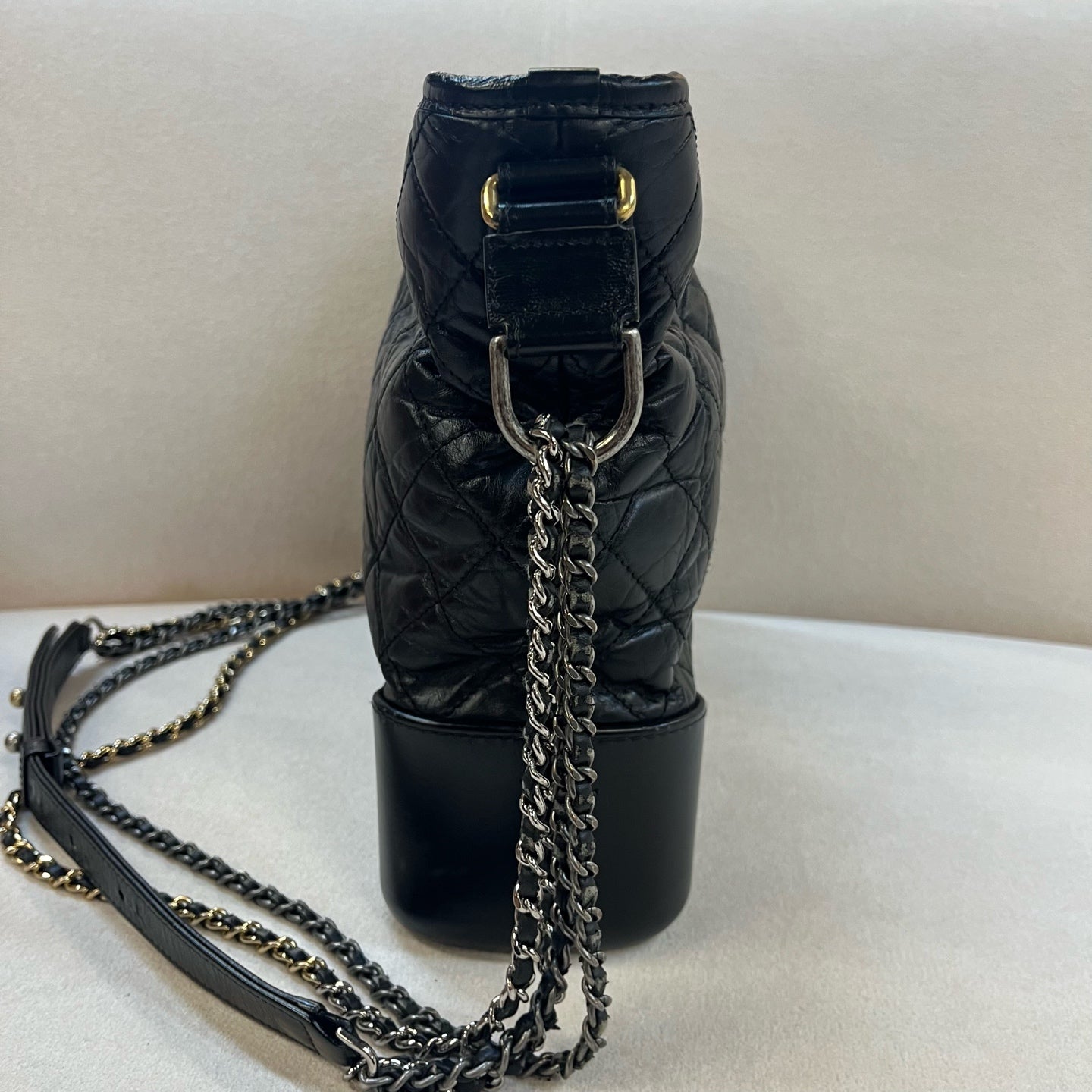 Chanel - Gabrielle - Leather - Black - (large)