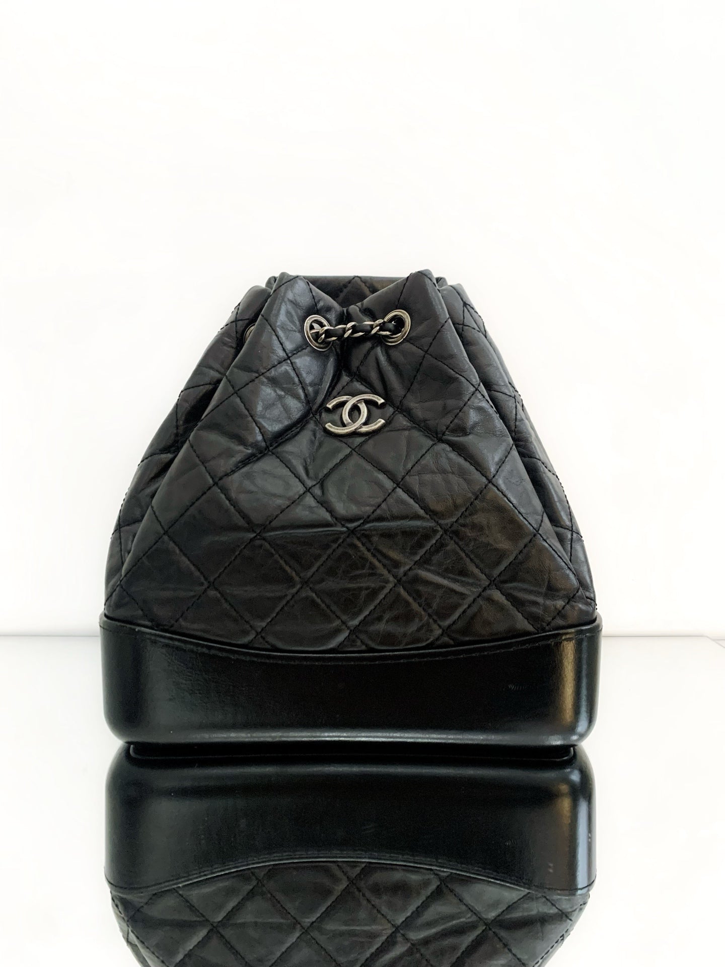 Chanel - Gabrielle - Leather - Black - (medium)