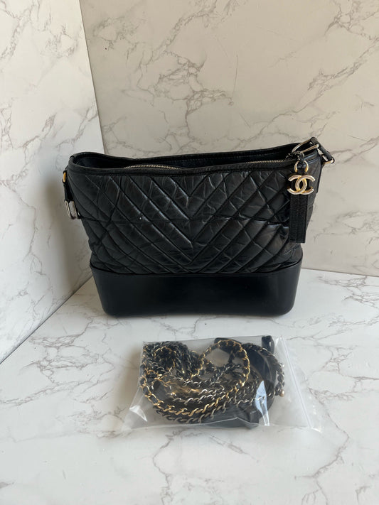 Chanel - Gabrielle - Leather - Black - (medium)