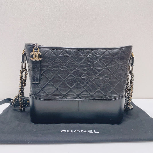 Chanel - Gabrielle - Leather - Black - (medium)
