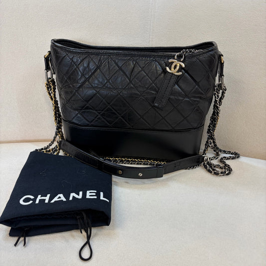 Chanel - Gabrielle - Leather - Black - (medium)