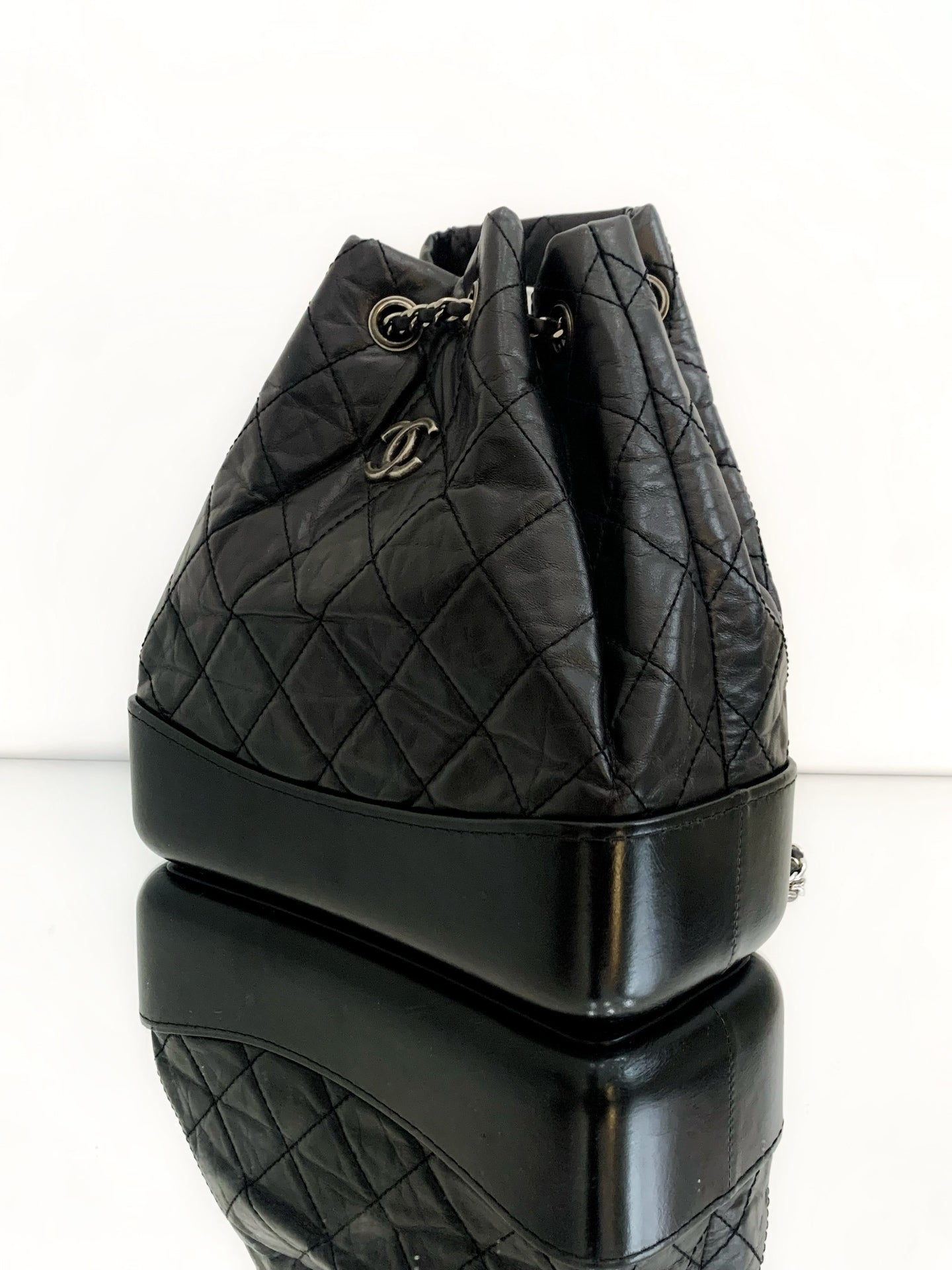 Chanel - Gabrielle - Leather - Black - (medium)