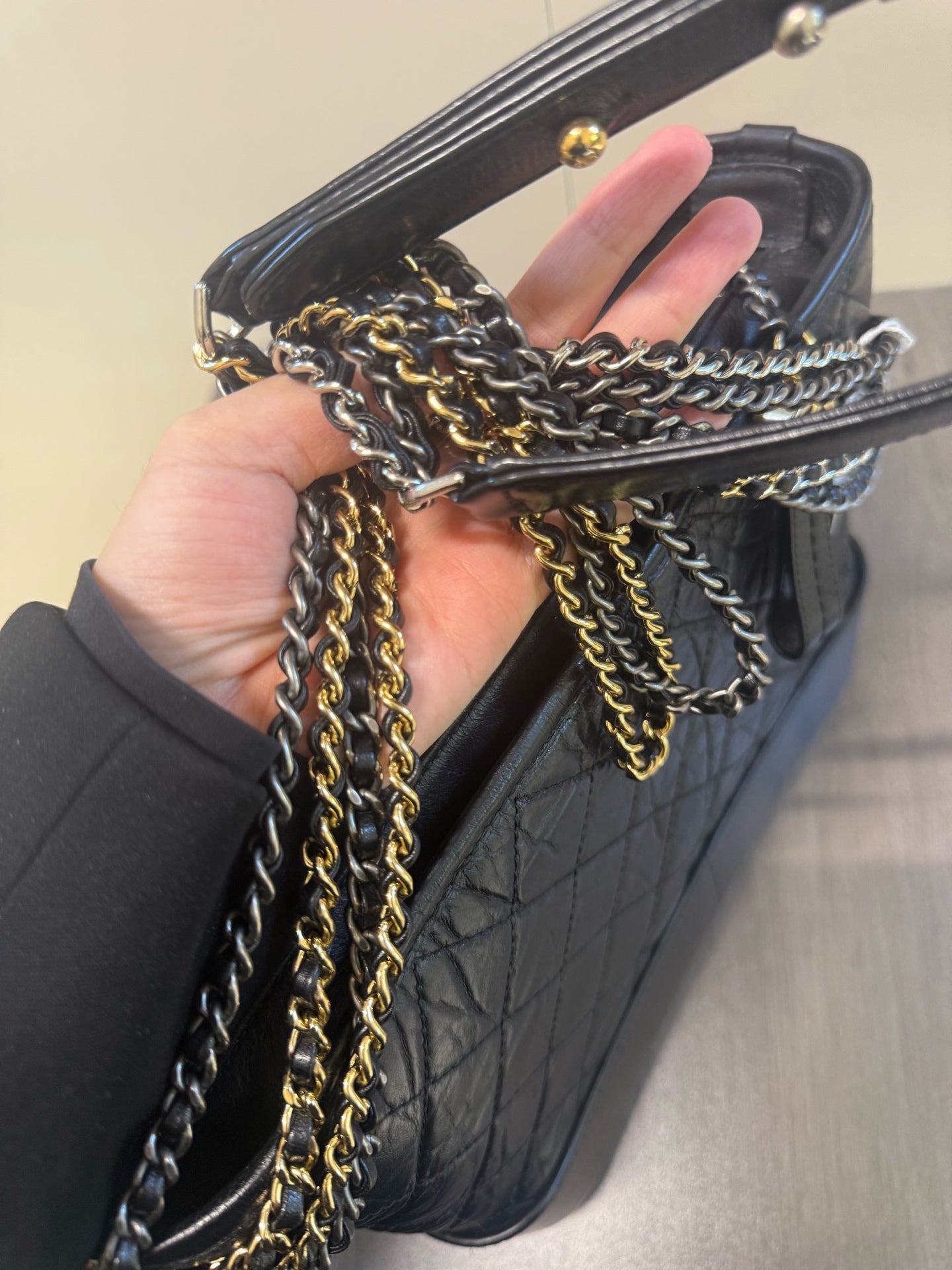 Chanel - Gabrielle - Leather - Black - (medium)