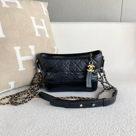 Chanel - Gabrielle - Leather - Black - (small)