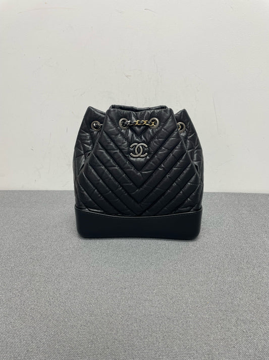Chanel - Gabrielle - Leather - Black - (small)