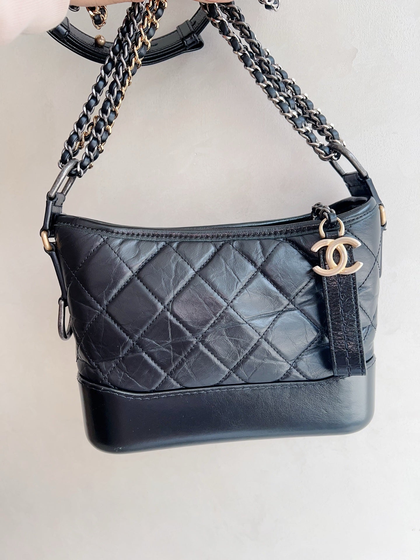Chanel - Gabrielle - Leather - Black - (small)
