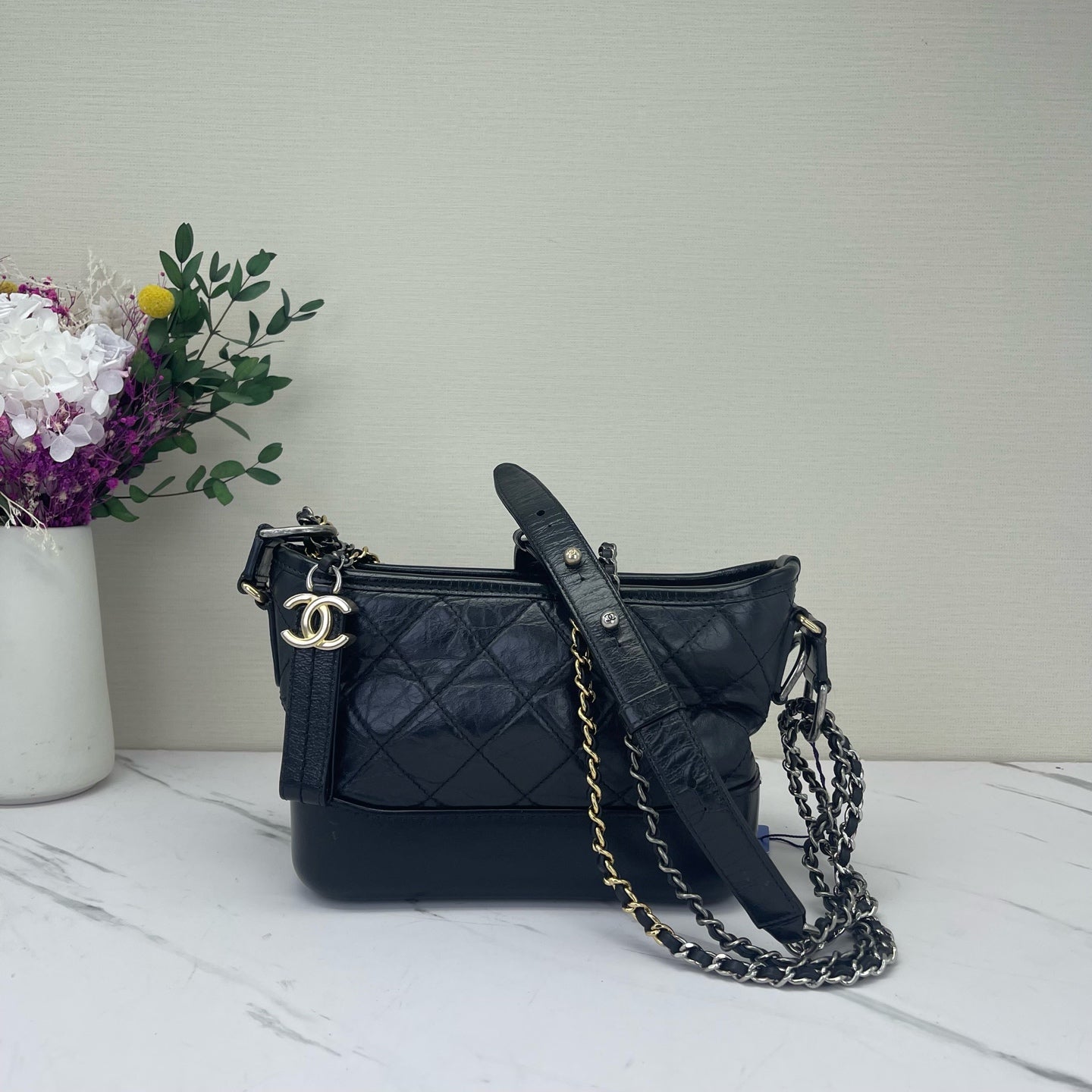 Chanel - Gabrielle - Leather - Black - (small)