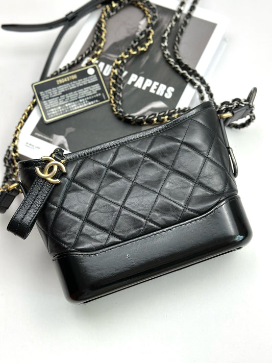 Chanel - Gabrielle - Leather - Black - (Small)