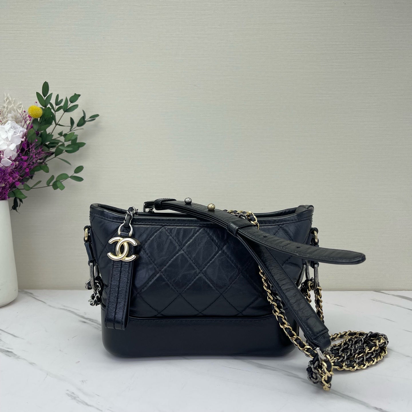 Chanel - Gabrielle - Leather - Black - (small)