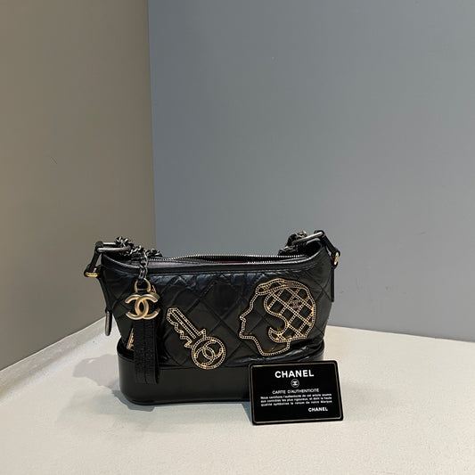 Chanel - Gabrielle - Leather - Black - (small)