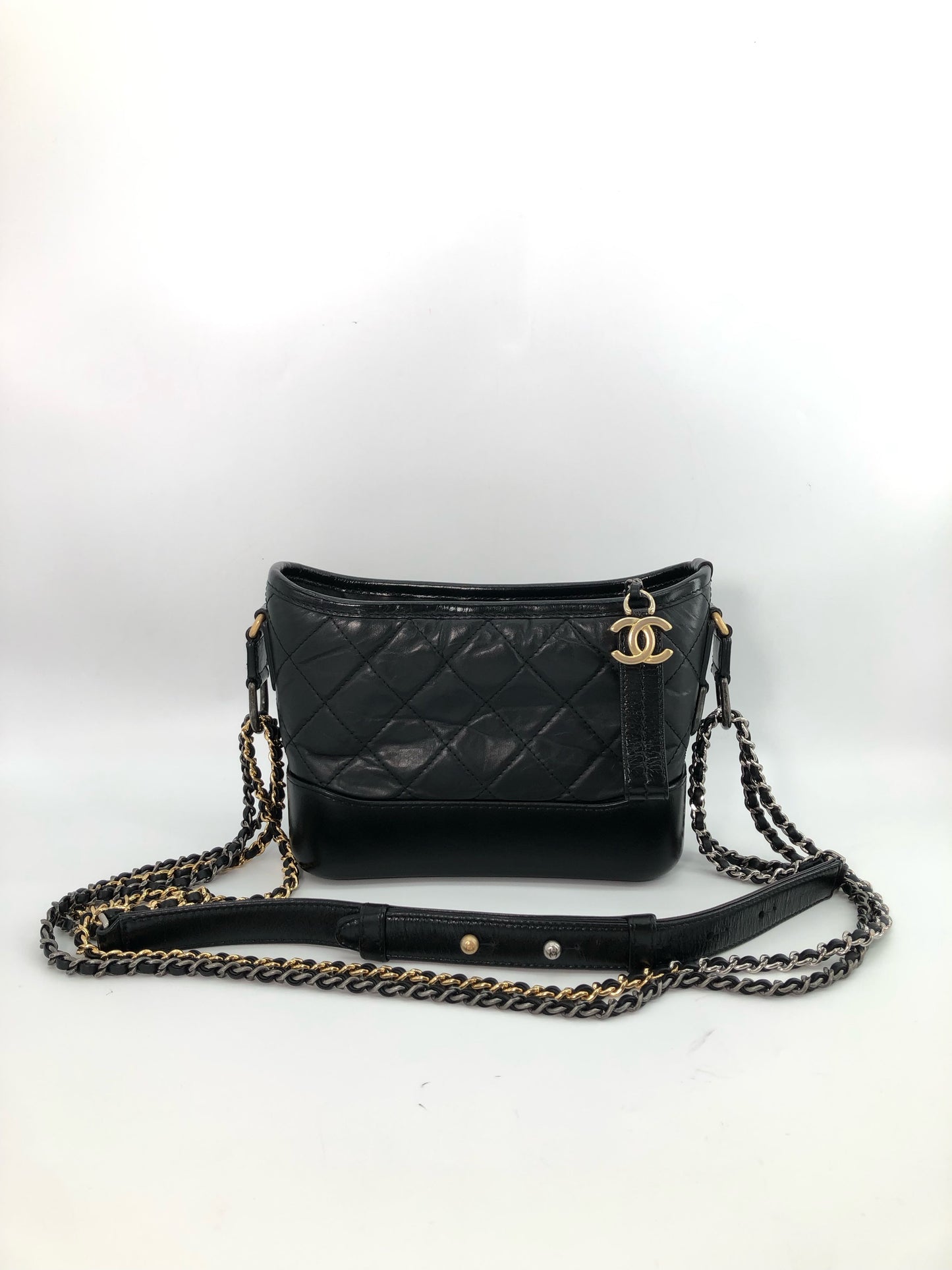 Chanel - Gabrielle - Leather - Black - (small)