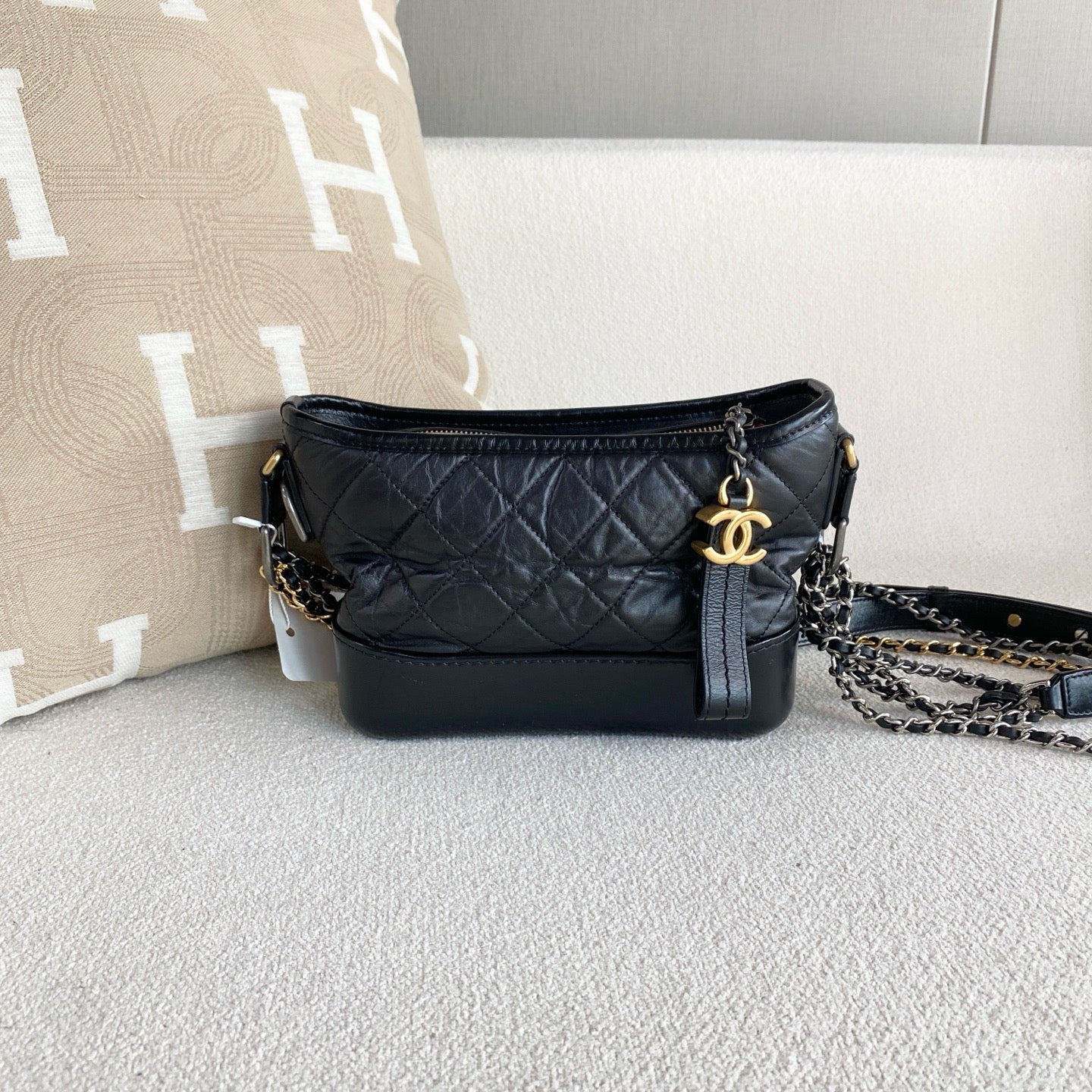 Chanel - Gabrielle - Leather - Black - (small)