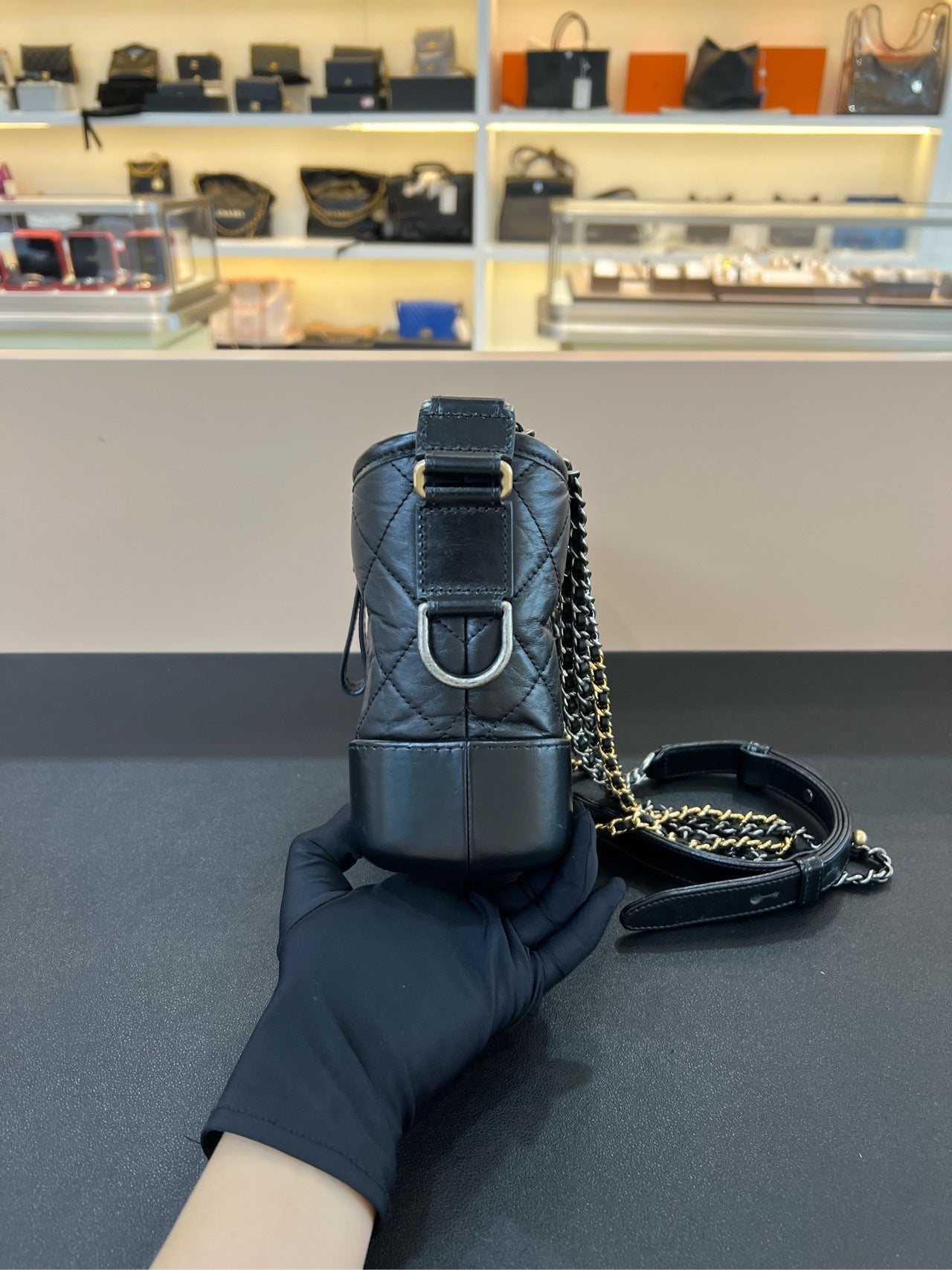 Chanel - Gabrielle - Leather - Black - (small)