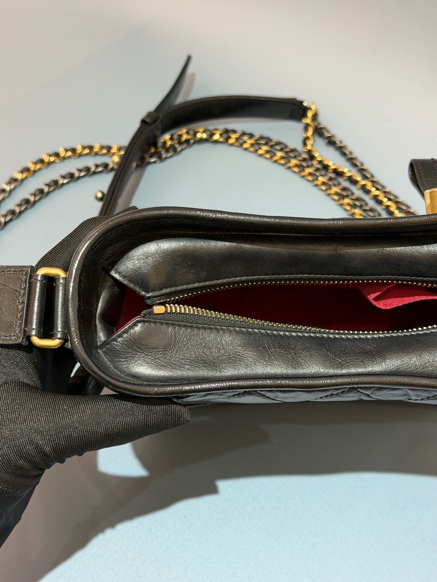Chanel - Gabrielle - Leather - Black - (small)