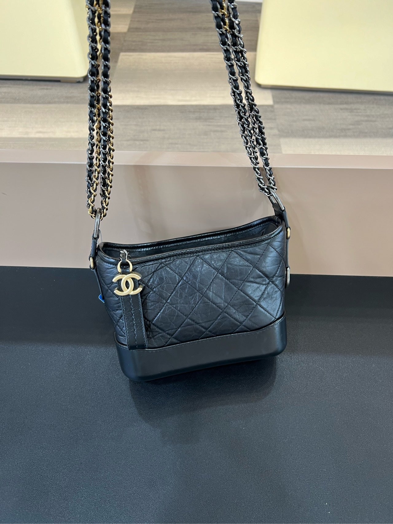 Chanel - Gabrielle - Leather - Black - (small)