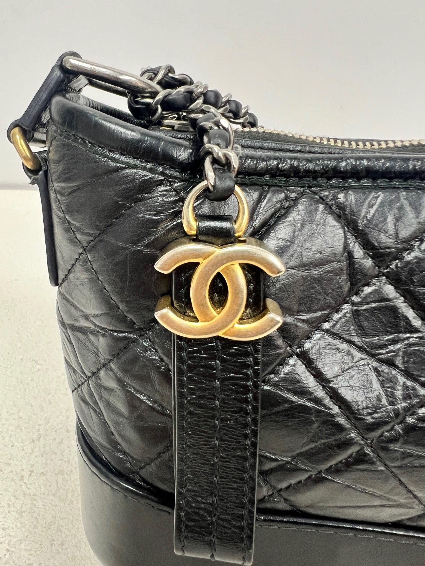 Chanel - Gabrielle - Leather - Black - (small)