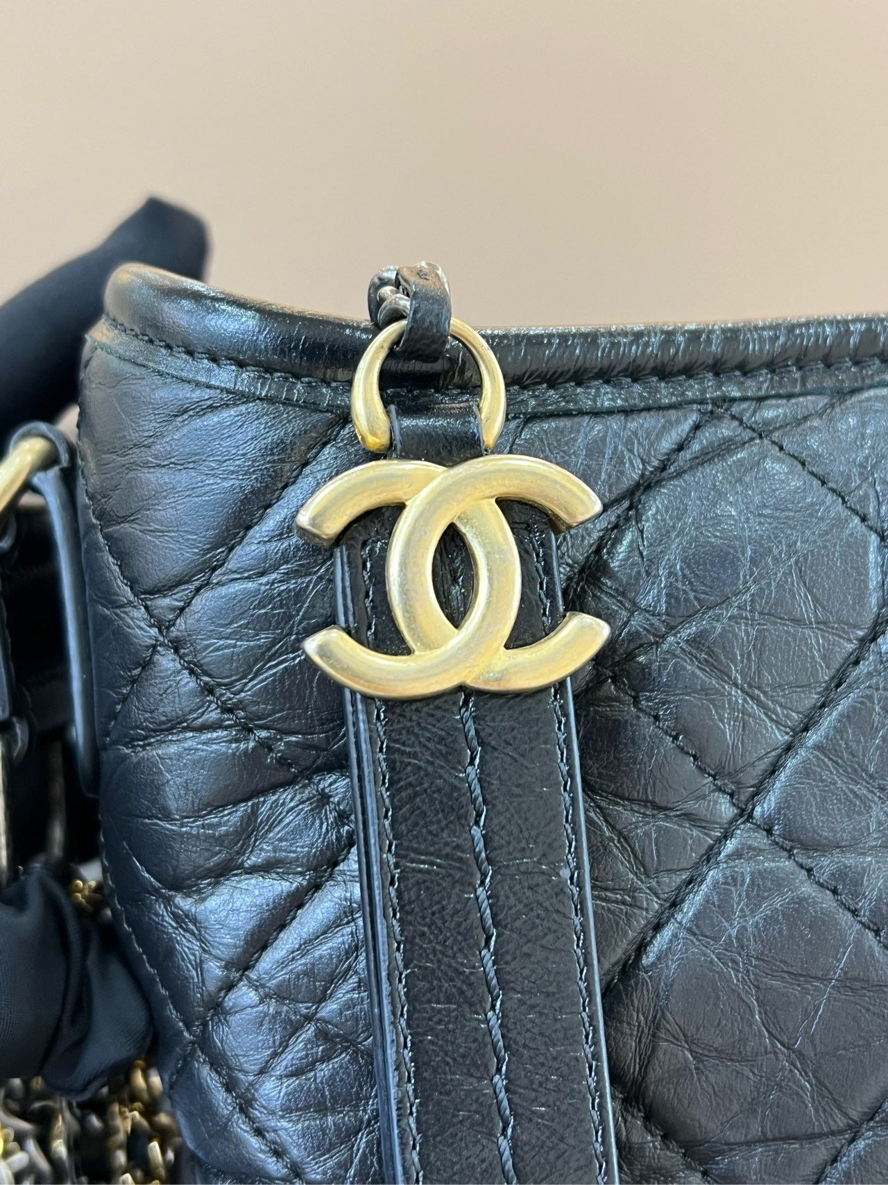 Chanel - Gabrielle - Leather - Black - (small)