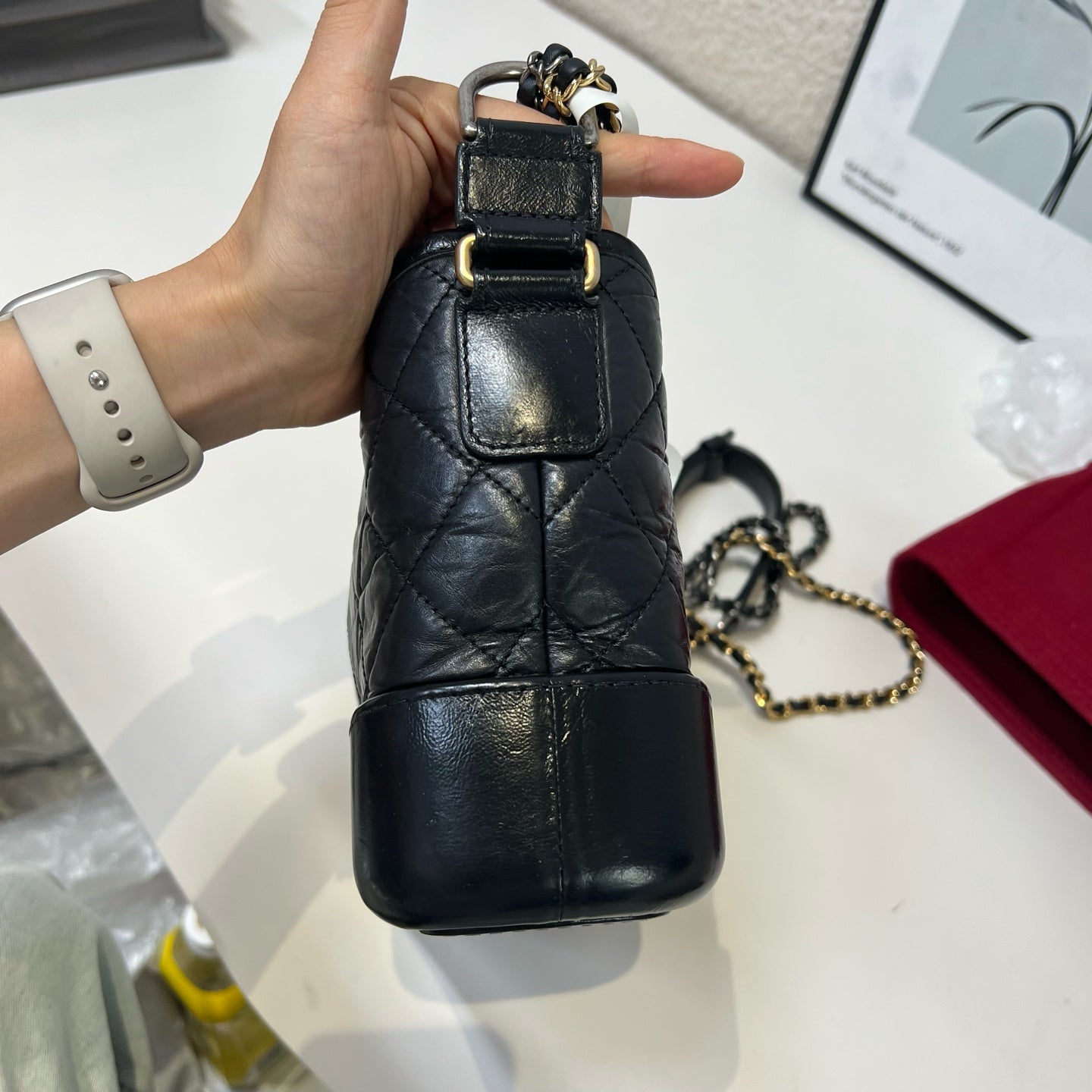 Chanel - Gabrielle - Leather - Black - (small)
