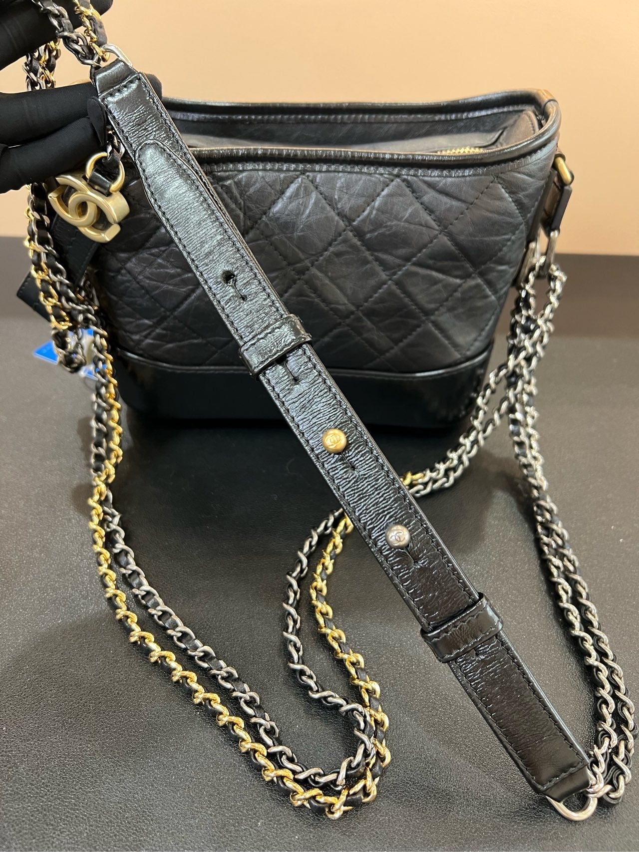 Chanel - Gabrielle - Leather - Black - (small)