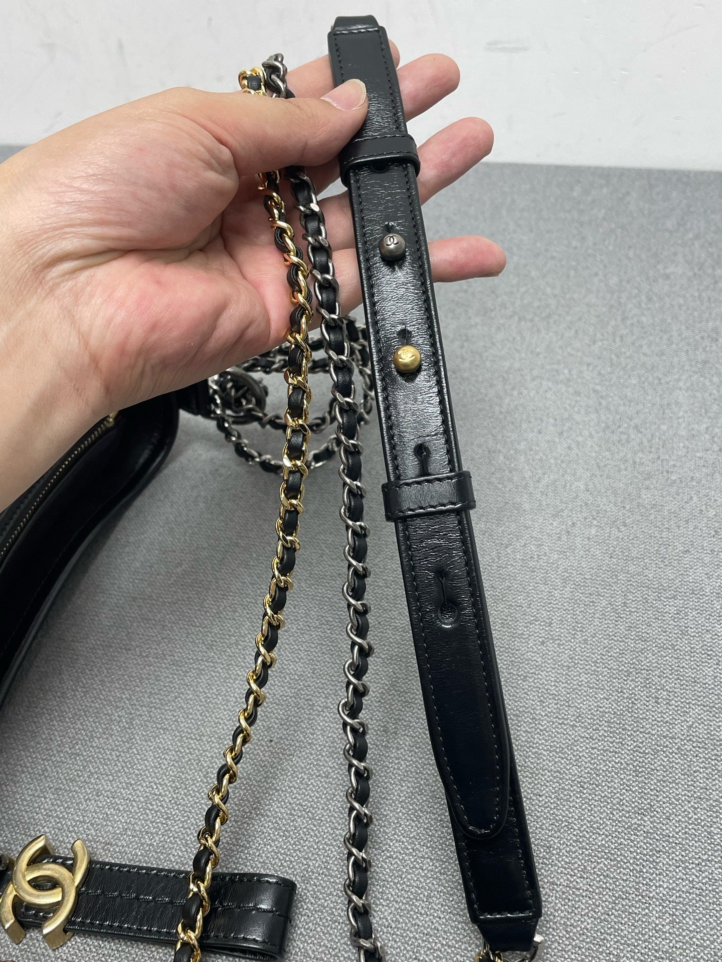 Chanel - Gabrielle - Leather - Black - (Small)