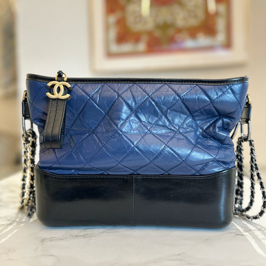 Chanel - Gabrielle - Leather - Blue - (Medium)