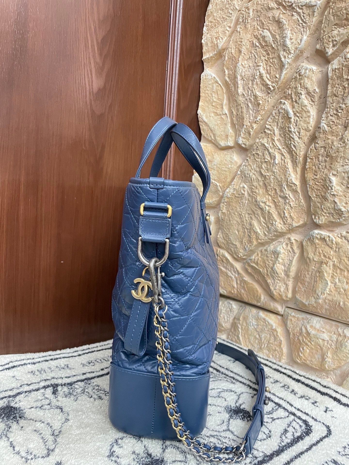 Chanel - Gabrielle - Leather - Blue - (medium)