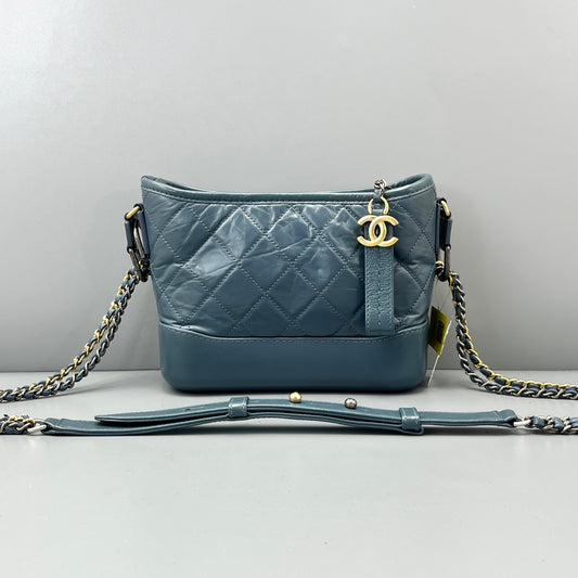 Chanel - Gabrielle - Leather - Blue - (Small)