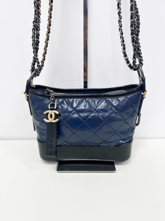 Chanel - Gabrielle - Leather - Blue - (small)