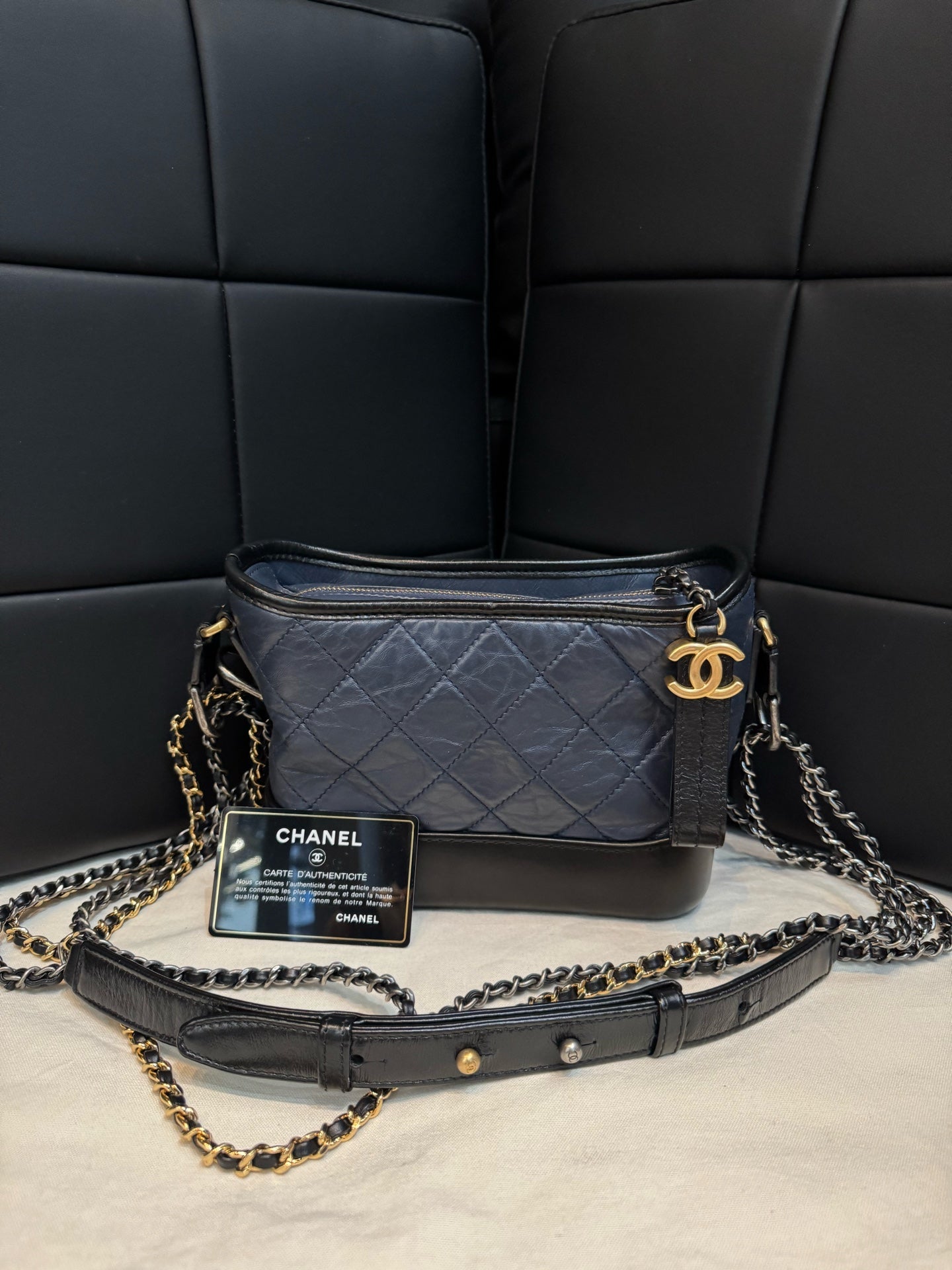 Chanel - Gabrielle - Leather - Blue - (small)