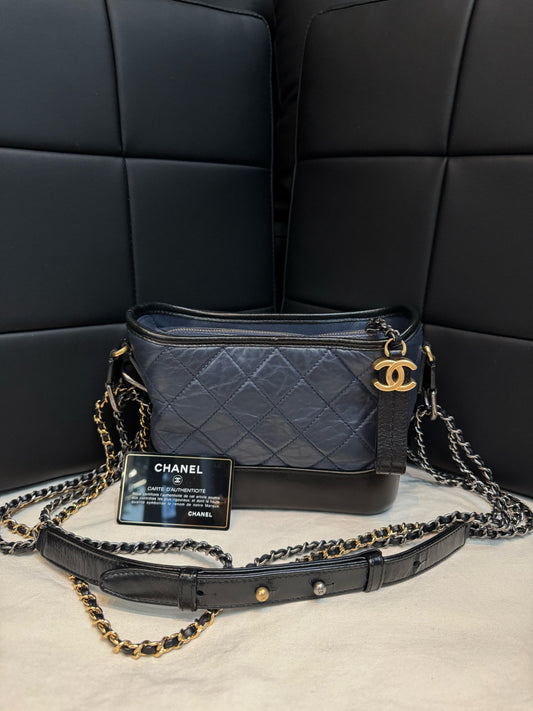 Chanel - Gabrielle - Leather - Blue - (small)