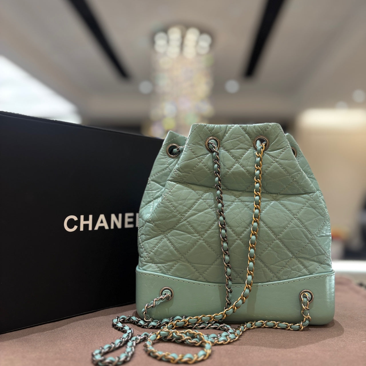 Chanel - Gabrielle - Leather - Blue - (small)