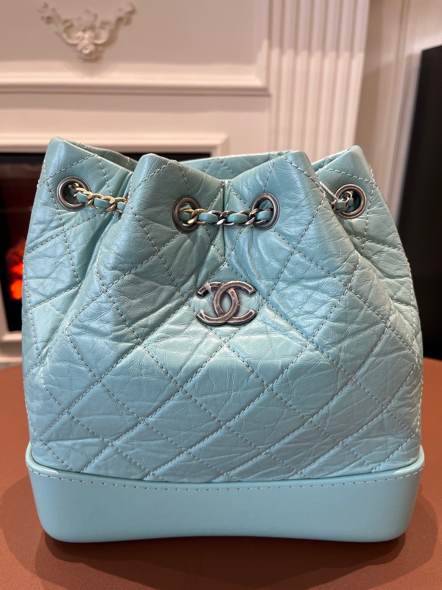Chanel - Gabrielle - Leather - Blue - (small)