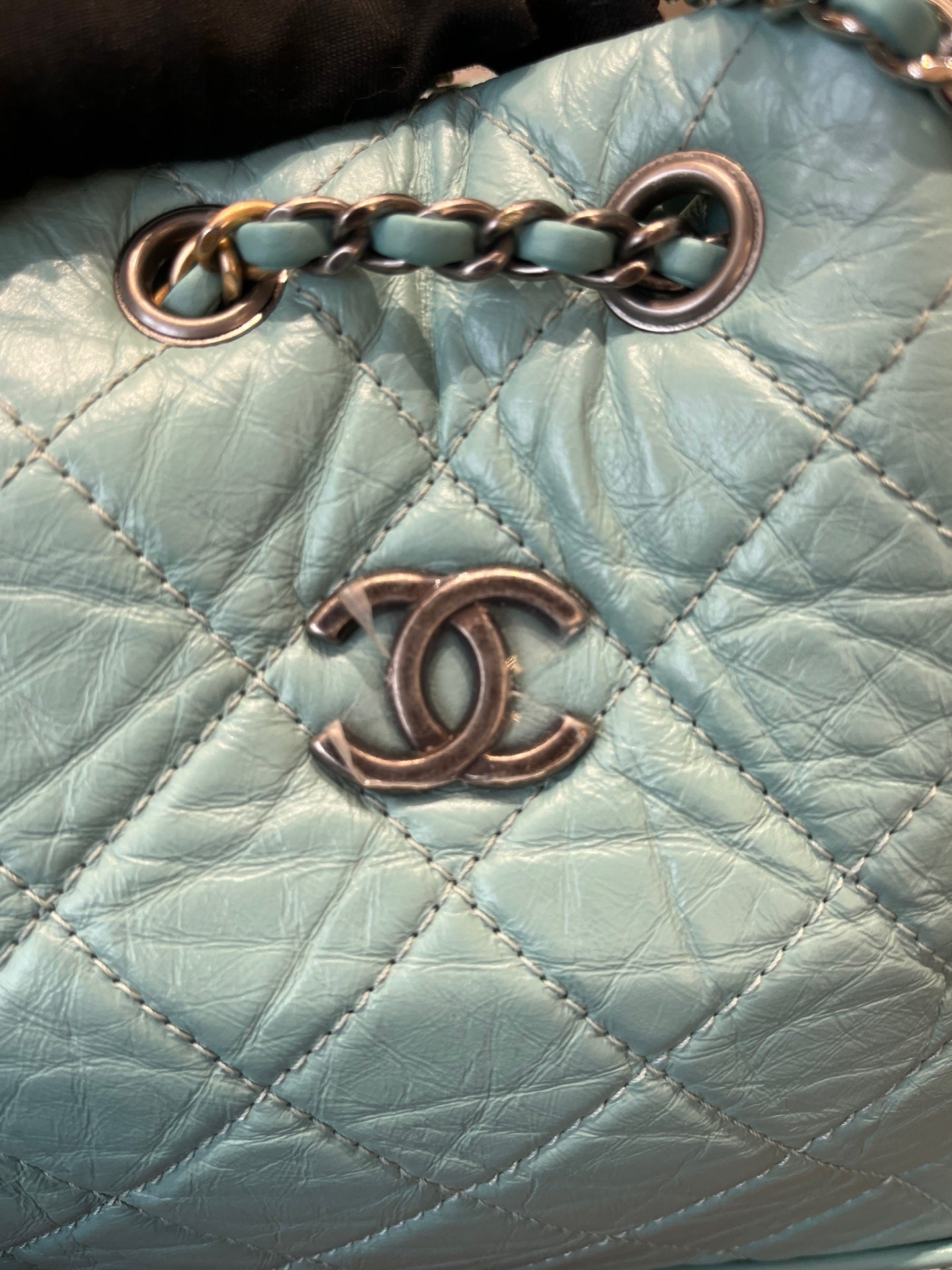 Chanel - Gabrielle - Leather - Blue - (small)