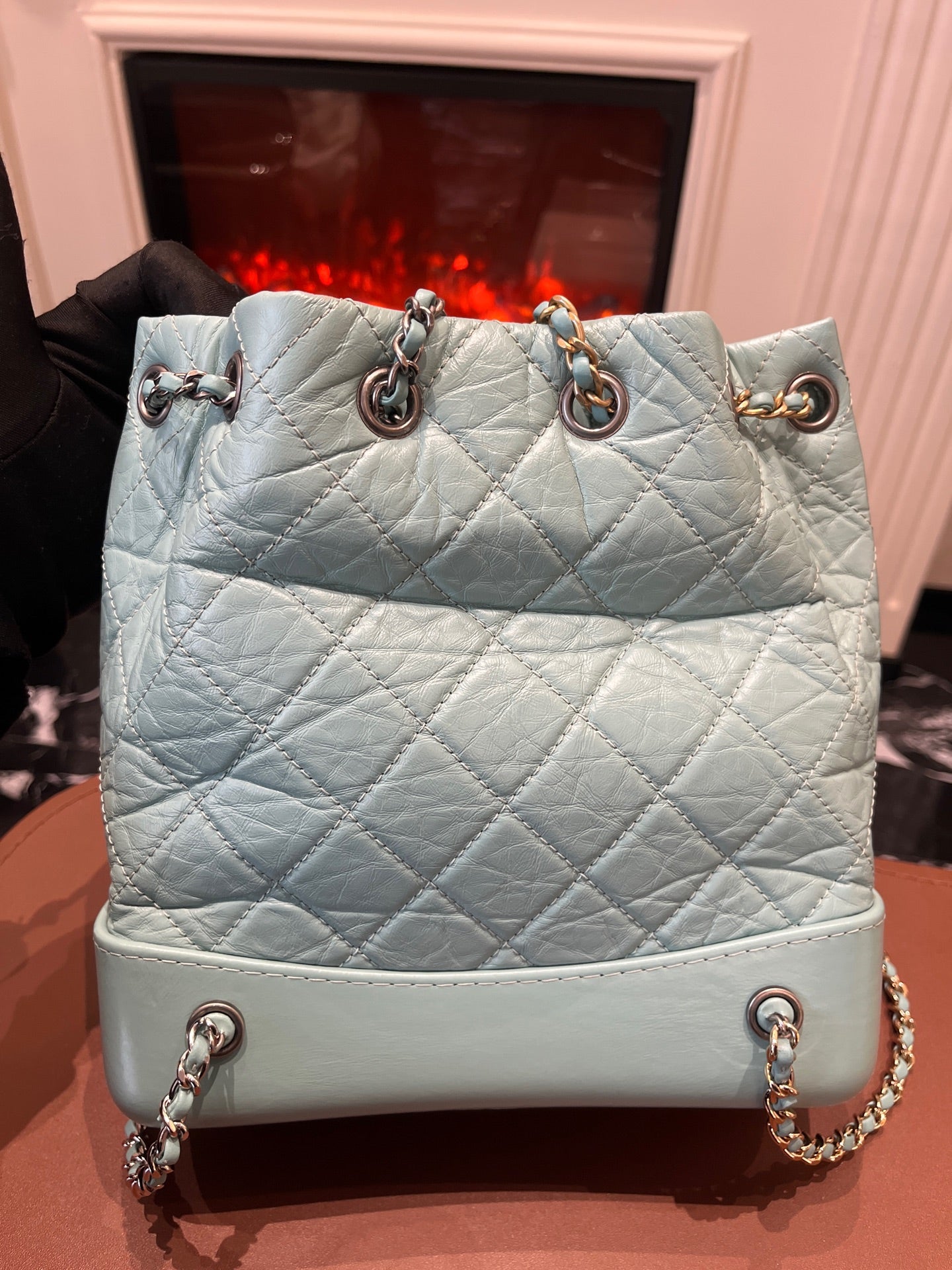 Chanel - Gabrielle - Leather - Blue - (small)