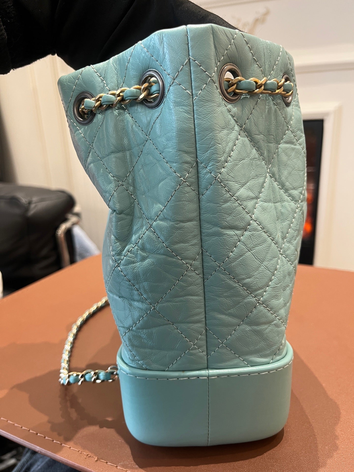 Chanel - Gabrielle - Leather - Blue - (small)