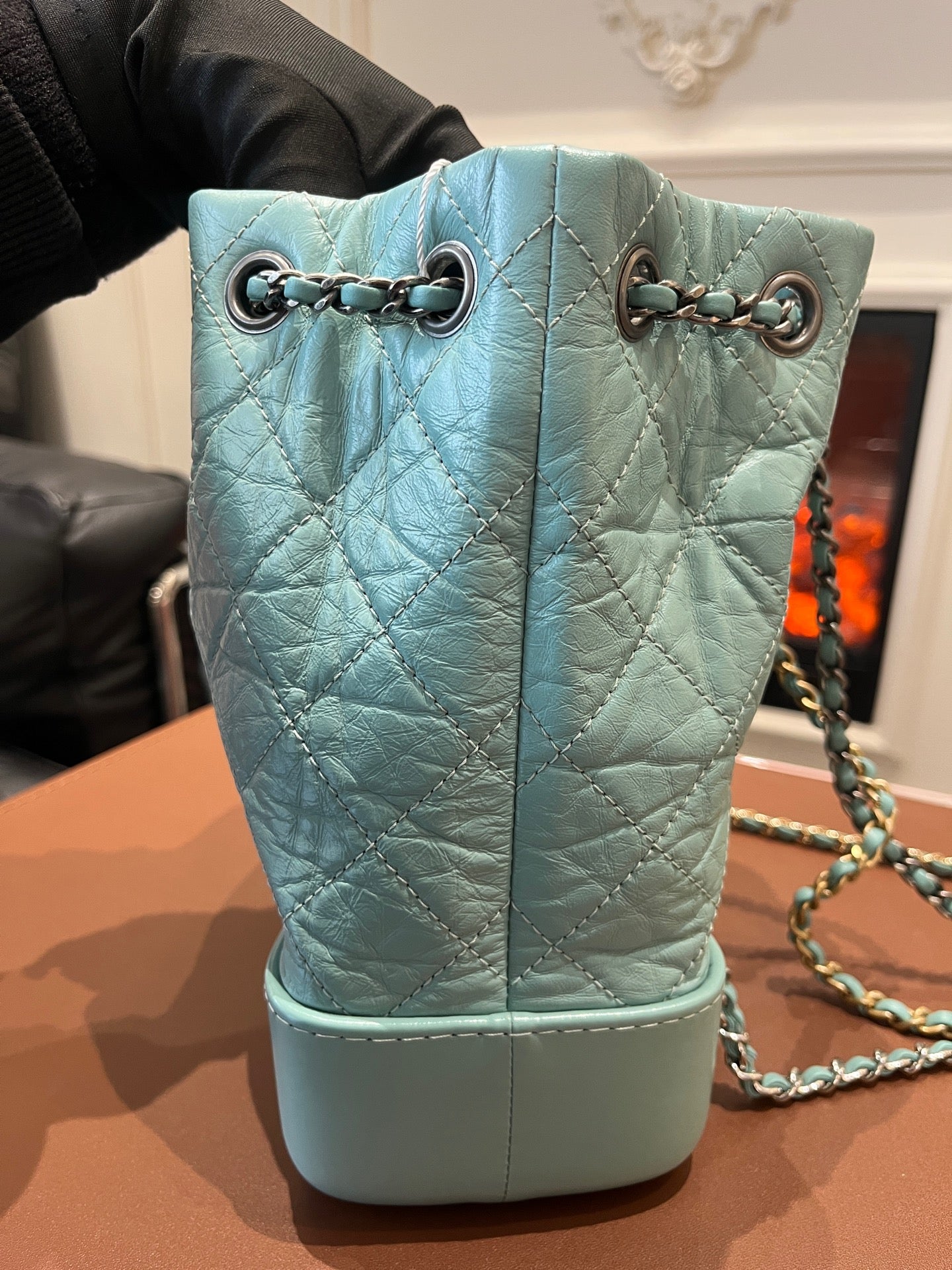 Chanel - Gabrielle - Leather - Blue - (small)