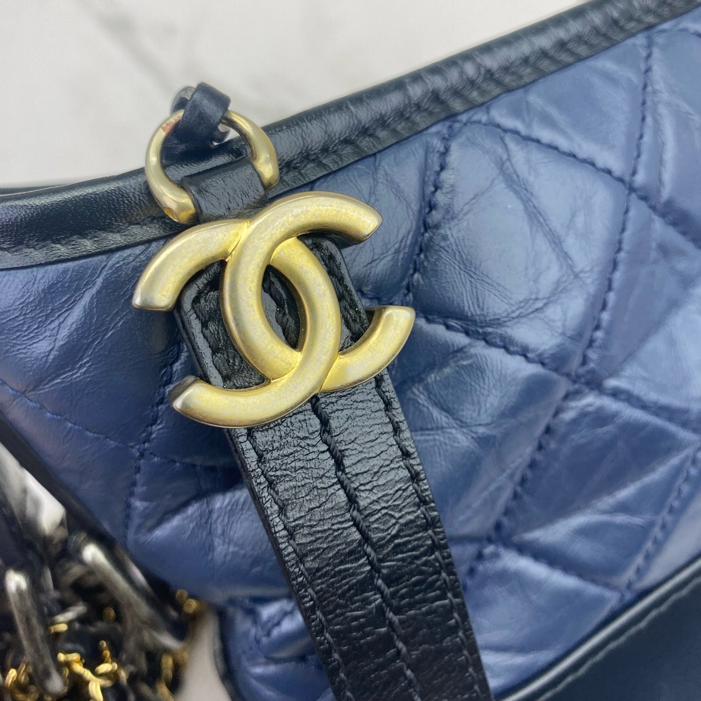 Chanel - Gabrielle - Leather - Blue - (small)
