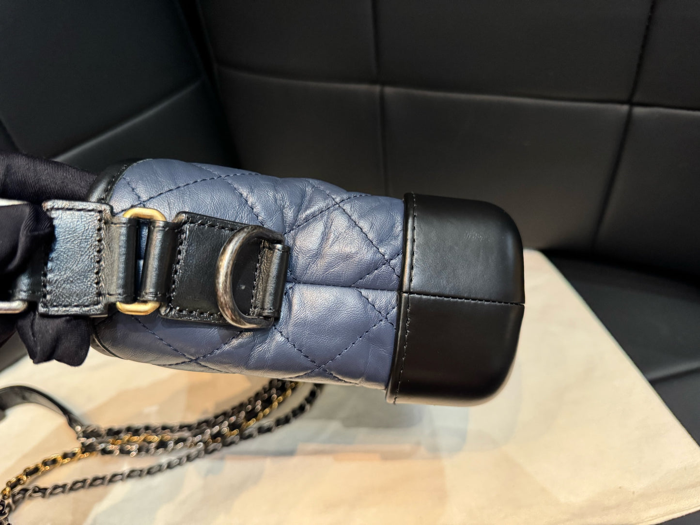 Chanel - Gabrielle - Leather - Blue - (small)