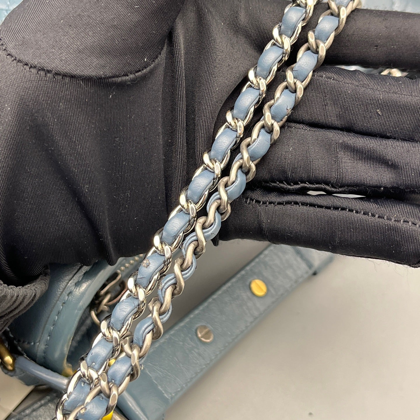 Chanel - Gabrielle - Leather - Blue - (Small)